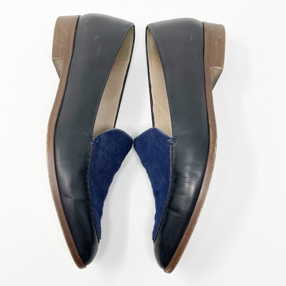 J. Crew Collection Navy Blue Calf Hair Loafers - Picture 4 of 7